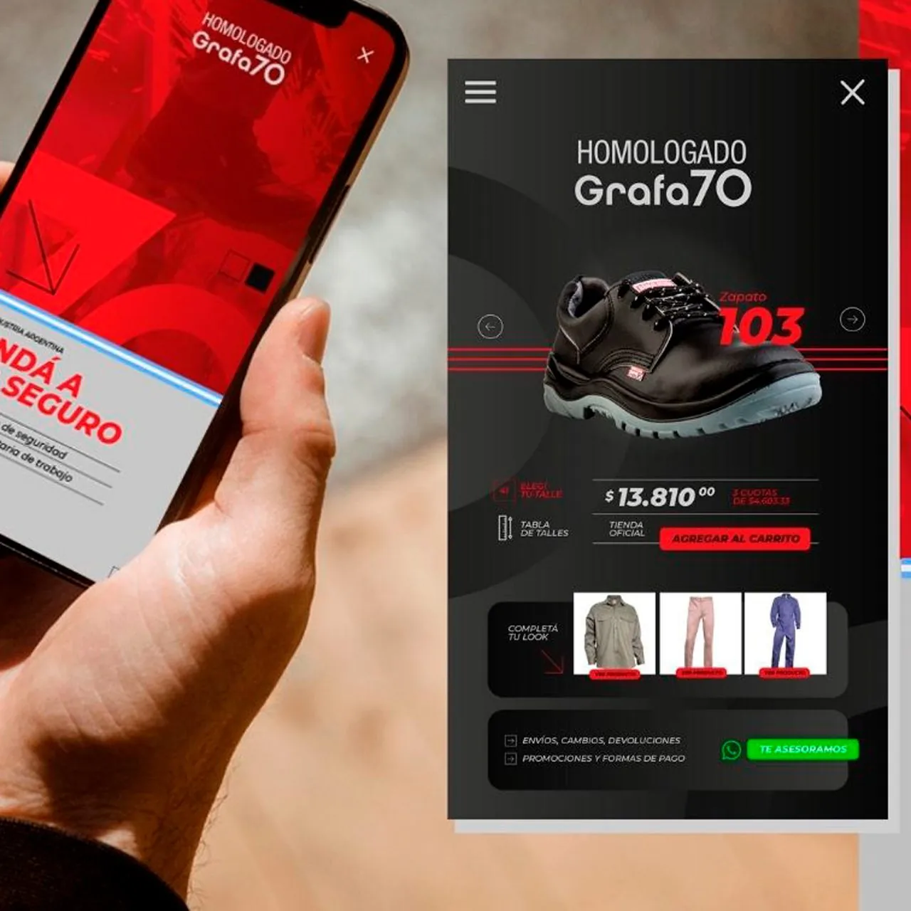 Grafa 70: comunicación digital del calzado de seguridad