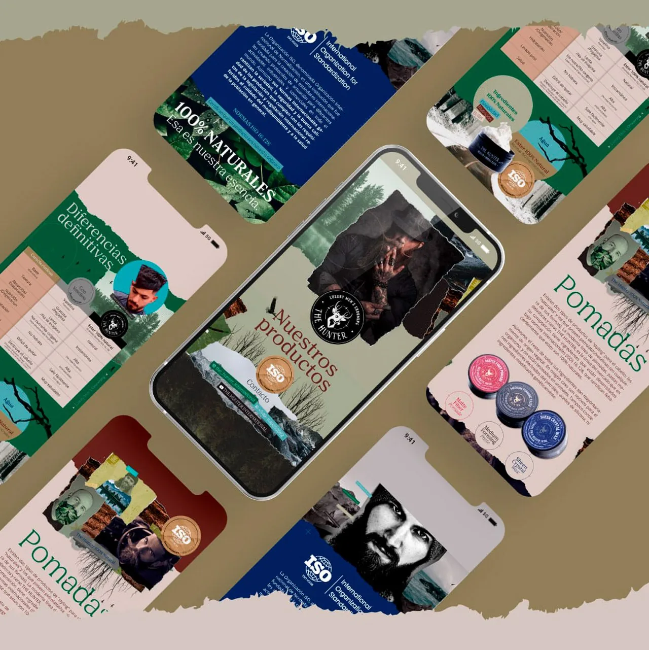 The Hunter: catálogo y piezas digitales de productos